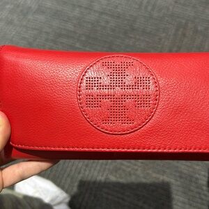 Tory Burch Red Wallet NWT